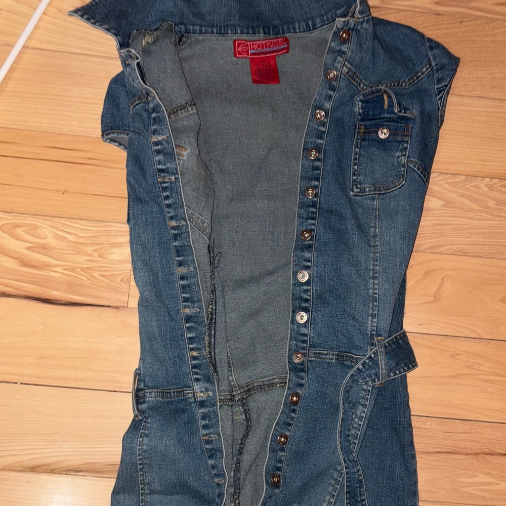 Hot Kiss Denim Button-Up Dress